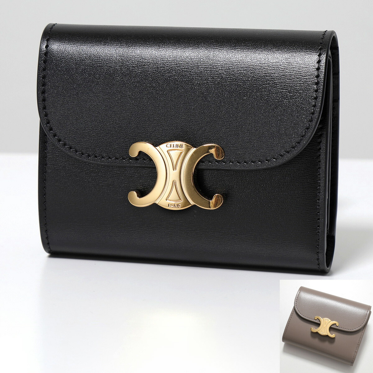 【美品】CELINEセリーヌ レザー 二つ折り 財布 ブラック 楽天市場】CELINE セリーヌ 10D783BZG.04LU Small Flap Wallet