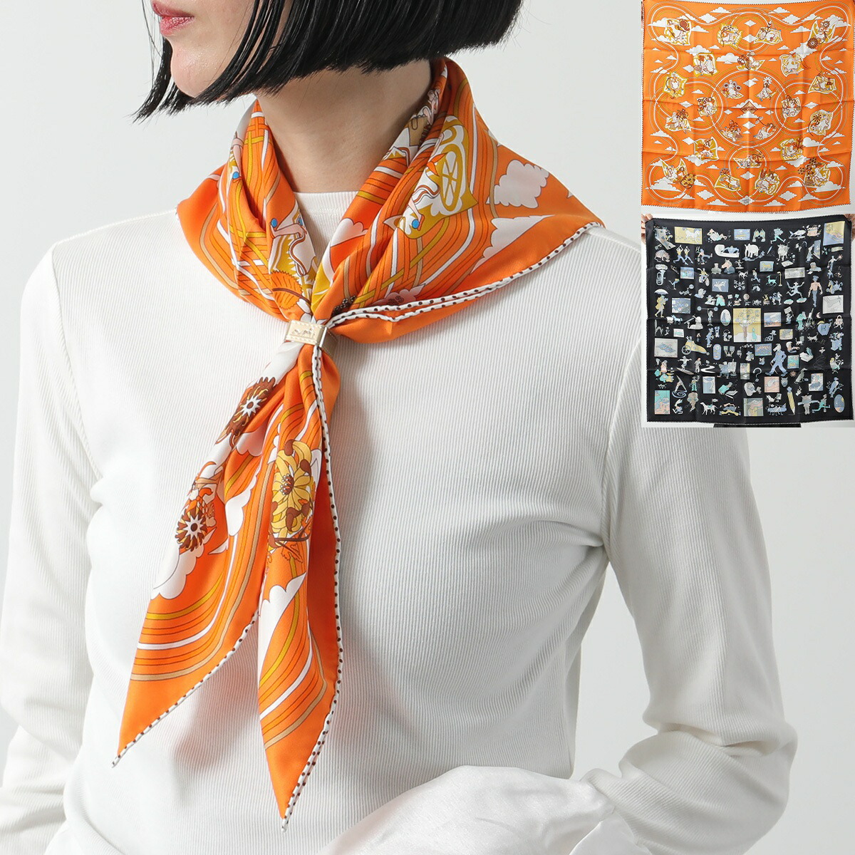 楽天市場】HERMES エルメス スカーフ カシシル 140×140 カレ