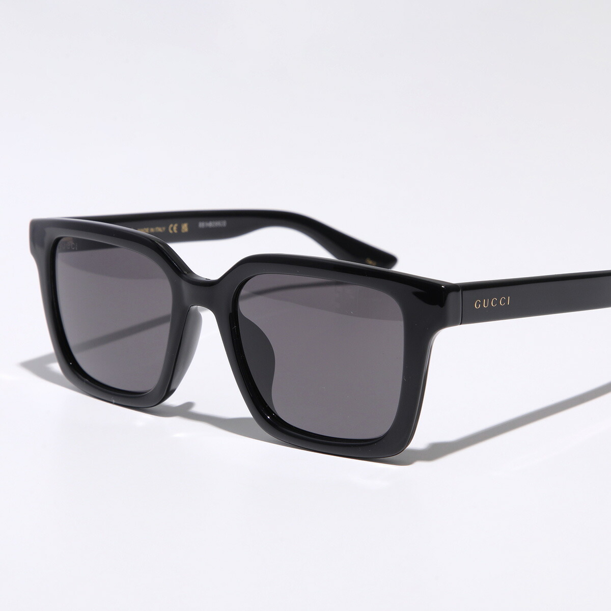 GUCCI ブラックサングラス ストライプデザイン GUCCI (グッチ) ロゴ ボストン サングラス GC0631S001 メンズ