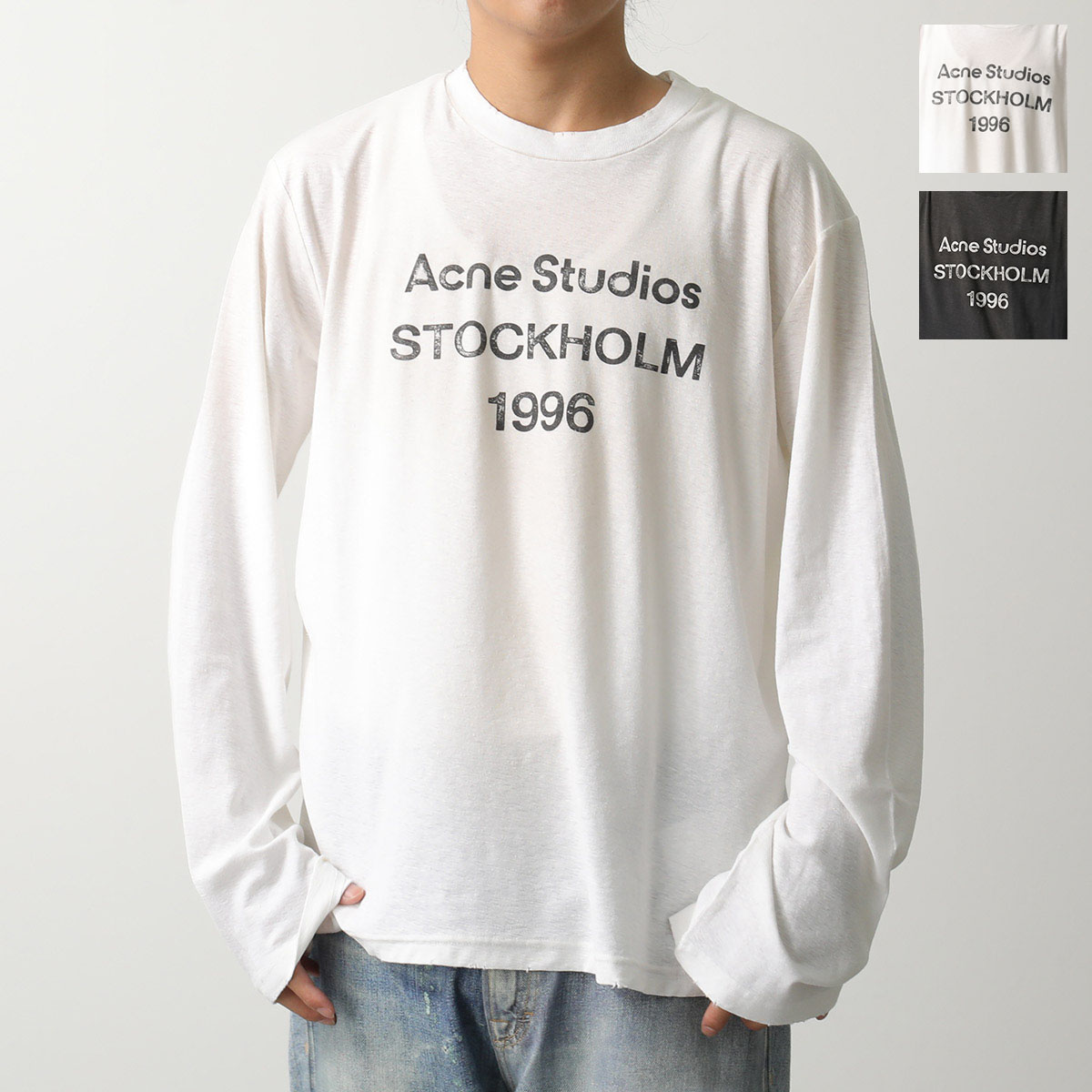 Acne Studios ホワイト 長袖カットソー Acne Studios - ロングスリーブTシャツ - レギュラーフィット