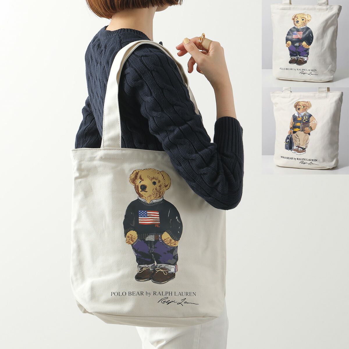 【美品】【手洗い可】ポロラルフローレン　ハンドバッグ　デニム　ロゴ刺繍 POLO RALPH LAUREN Ralph Lauren ポロラルフローレン