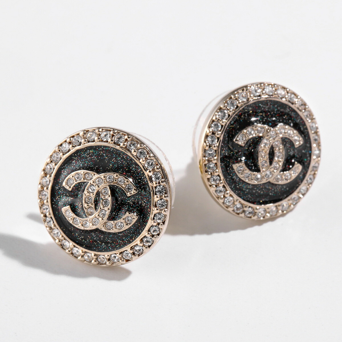 CCロゴ ハート型ピアス パール付き シャネル CHANEL CHANEL ピアス ABC053 B13472 バイカラー