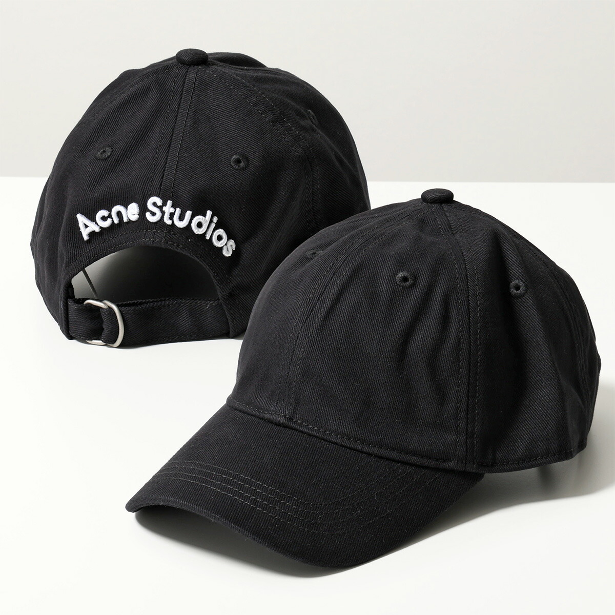 acne studios スタッズトリム　キャップ Acne Studios ロゴチャーム キャップ | グレー | FARFETCH JP