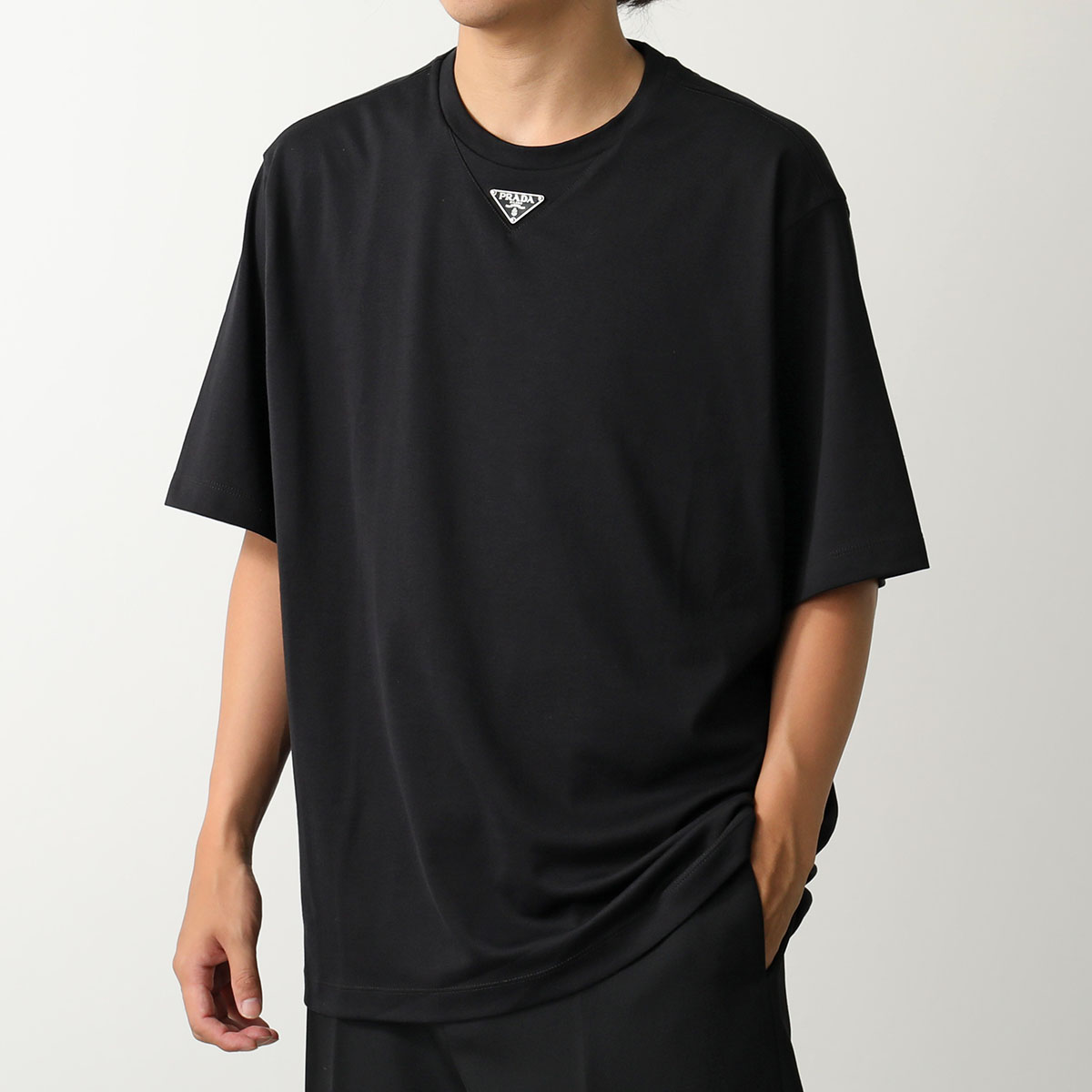 楽天市場】プラダ PRADA Tシャツ メンズ Lサイズ ブラック