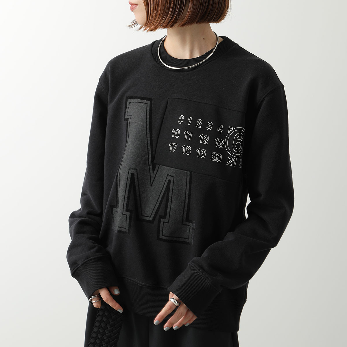 MM6 メゾンマルジェラ　クルーネックロゴスウェット トレーナー MM6 - エム エム シックス メゾン マルジェラ MM6 MAISON