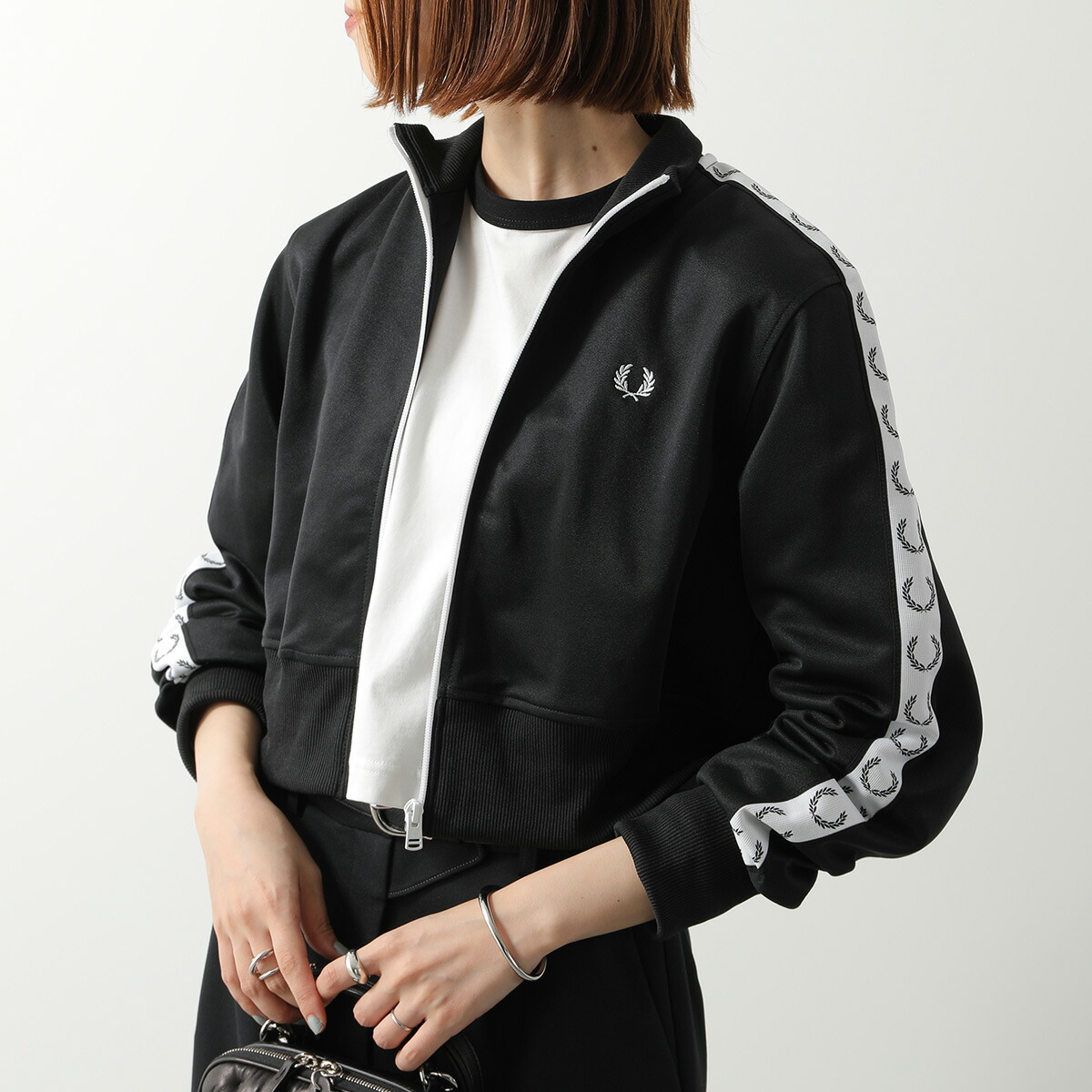 極美品 フレッドペリー ストライプ リバーシブル パーカー ジャケット 