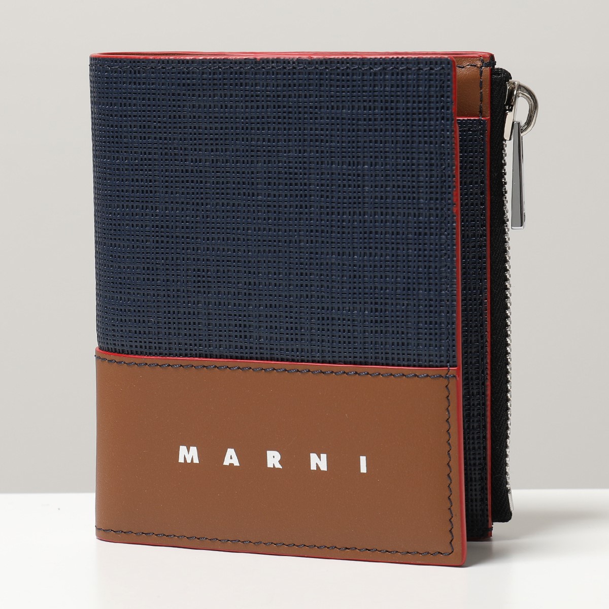 楽天市場 Marni マルニ Pfmi0032q0 P3727 レザー 二つ折り財布 バイカラー ロゴ ミディアム スモール財布 ミニ財布 Z2l61 メンズ レディース インポートセレクト Musee