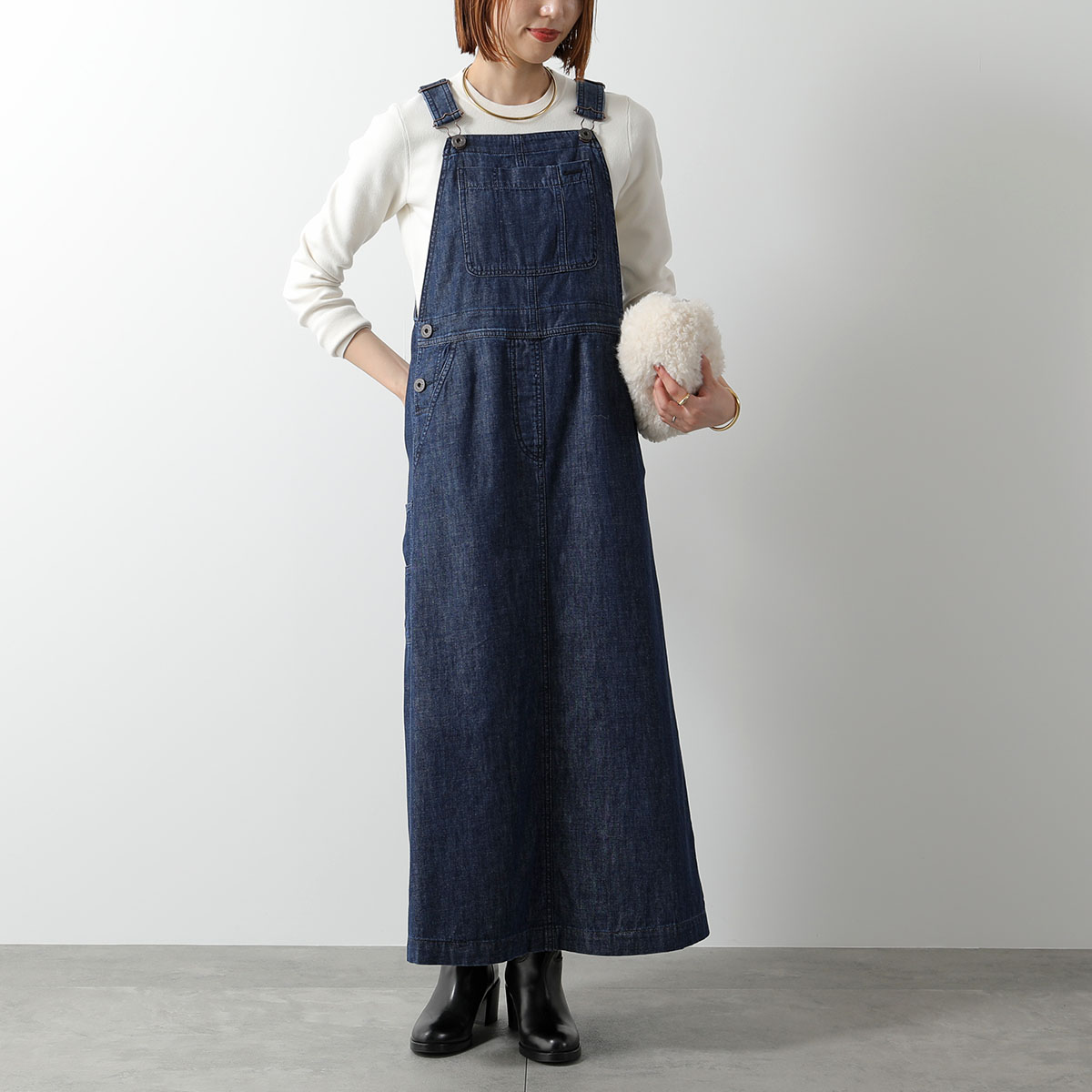 ムーミンパパ　マックスマーラ バルーンスリーブワンピース ブルー WEEKEND Max Mara ウィークエンドマックスマーラ ワンピース
