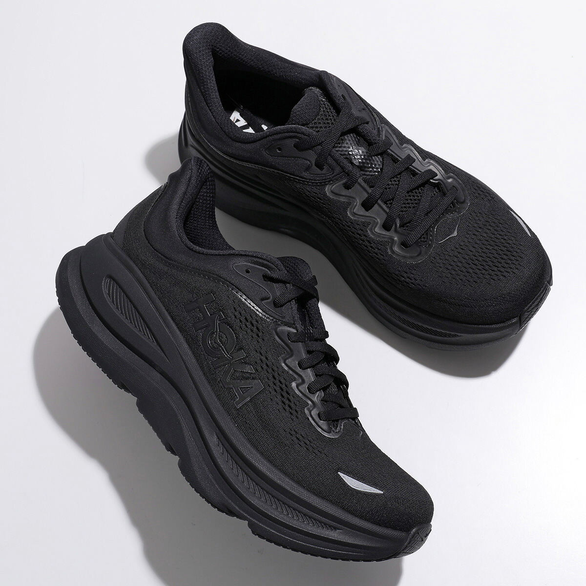 HOKA ONE ONE ホカ オネオネ スニーカー M Bondi 9 ボンダイ 1162011 BBLC メンズ ローカット レースアップ シューズ ロゴ 軽量 靴 ブラック｜インポートセレクトmusee