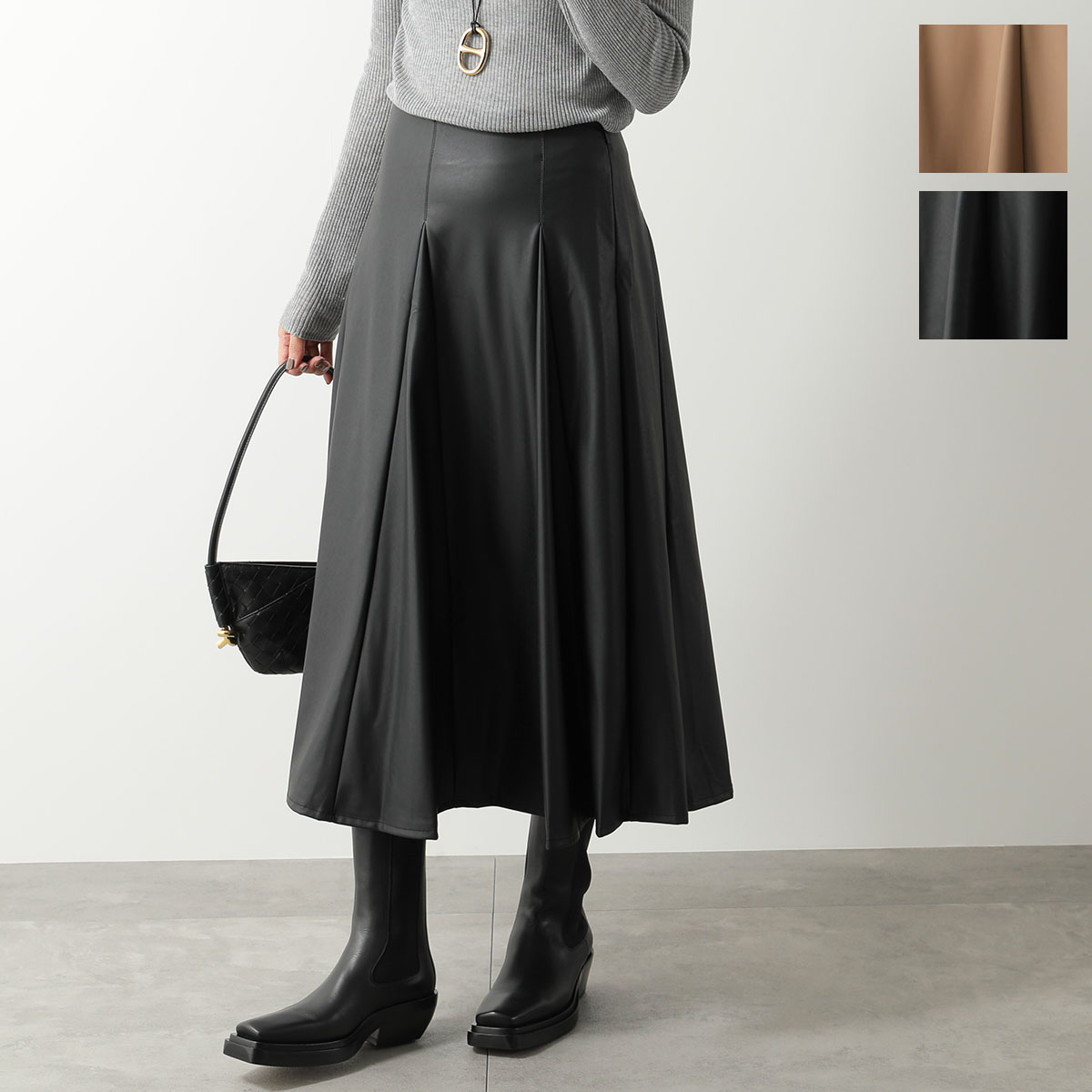 【マックスマーラ】ダブル スカート セットアップ 白タグ 比翼ボタン XL相当 S MAXMARA MAX MARA エス マックスマーラ スカート CLAIRE