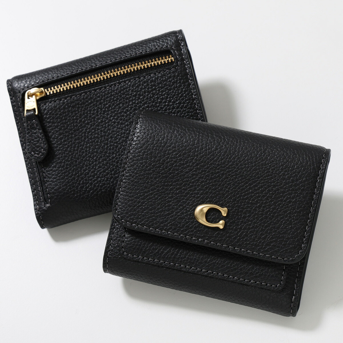【美品】COACH 二つ折り財布 コーチ 財布 COACH 二つ折り 財布 ダブルファスナー レディース