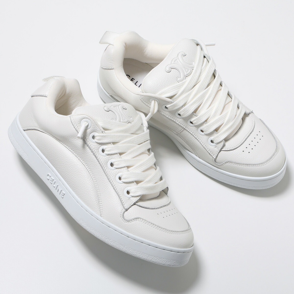 CELINE スニーカー 厚底 プラットフォーム ホワイト size:35 国内発送】セリーヌ 大人気☆厚底ホワイトスニーカー (CELINE