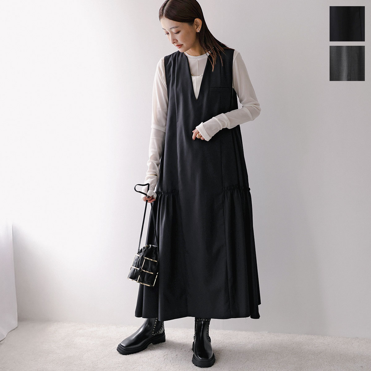 本日限り！10000→9000エイミーロウ・ブラックニットベスト フリル付き 本日限り！10000→9000エイミーロウ・ブラックニットベスト