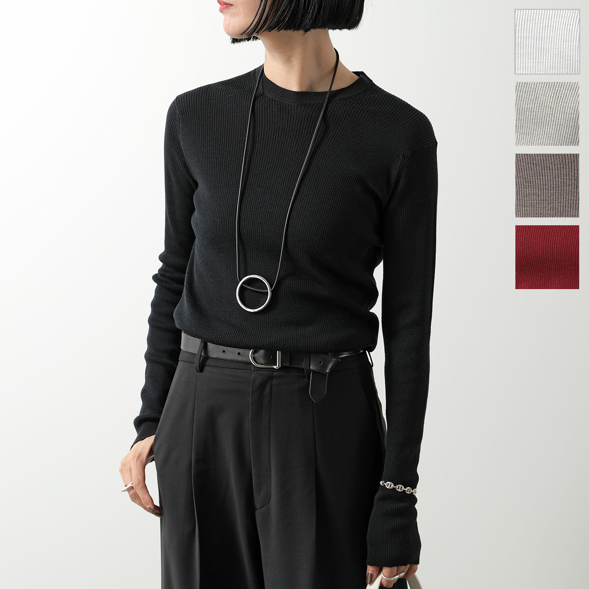 ジルサンダー JIL SANDER リブ ニット レザー プルオーバー トップス 楽天市場】JIL SANDER ジルサンダー セーター J03GP0004 J14587