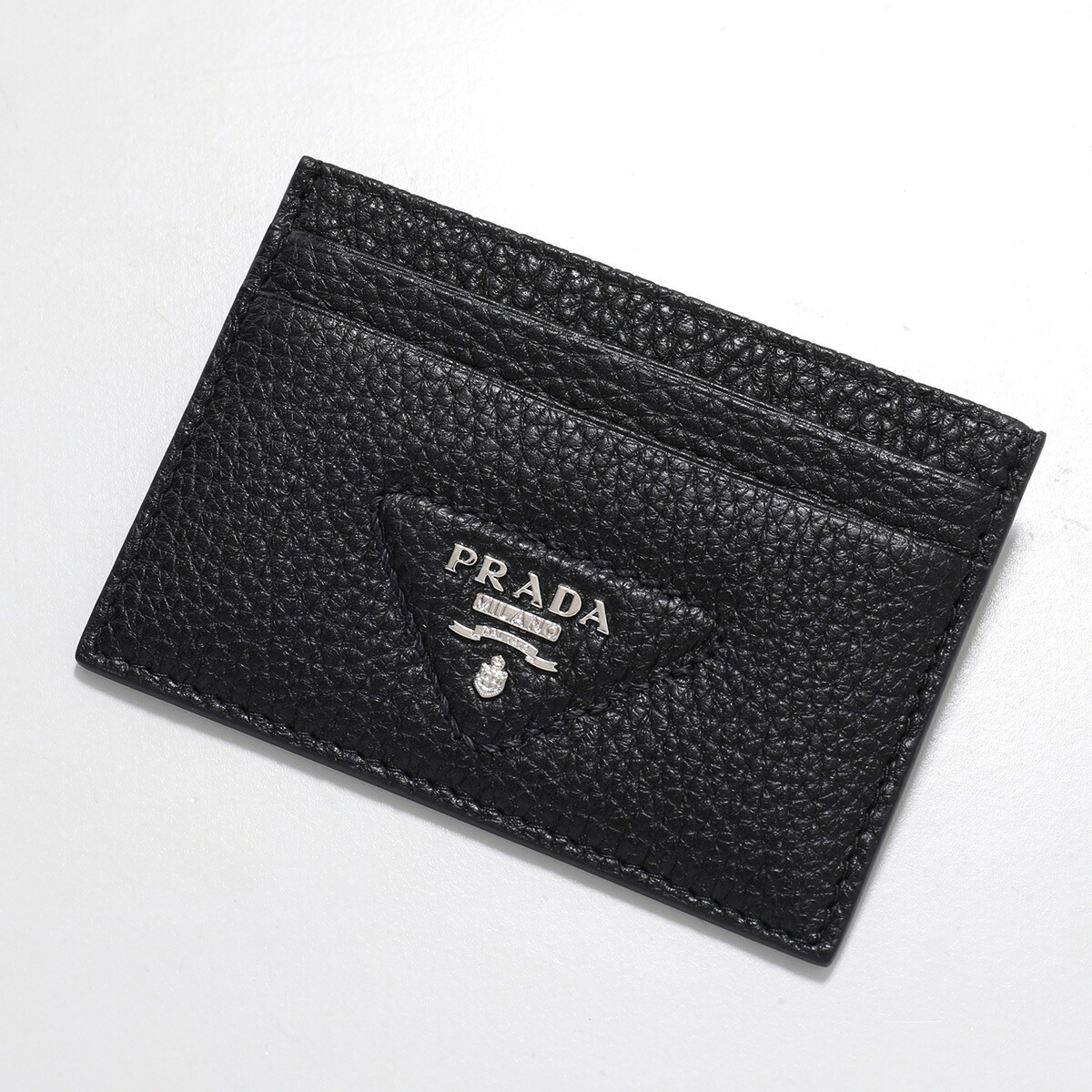 箱付き✨　プラダ　マネークリップ　カードケース　レザー　ロゴ　刻印 846 PRADA プラダ レザー プラダロゴ マネークリップ付き カード