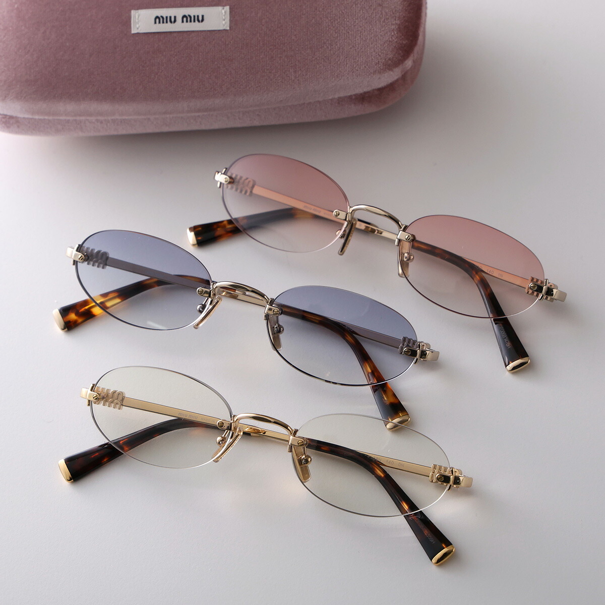 miu MIUMIU ミュウミュウ サングラス SMU 54Z レディース メタル