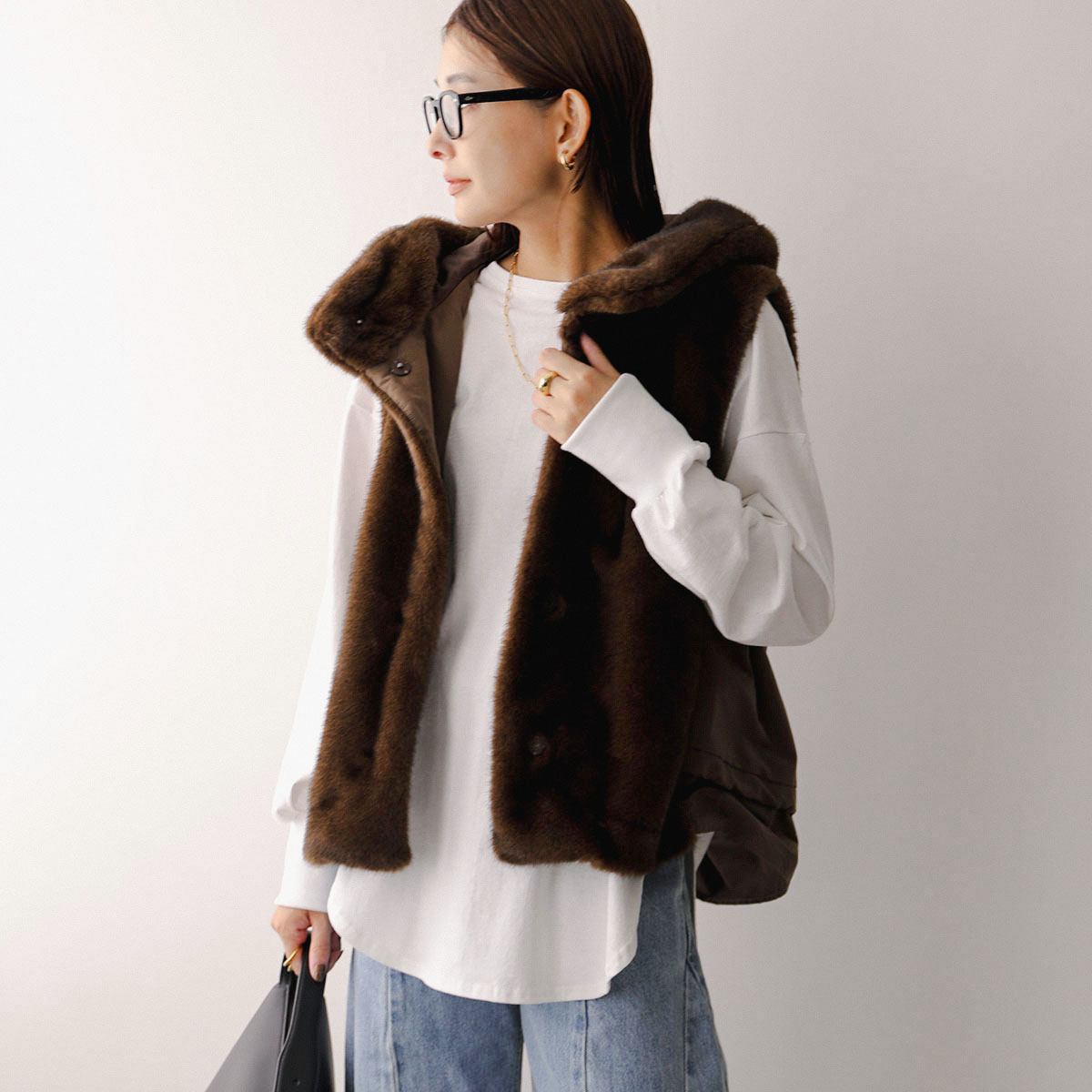 楽天市場】QTUME クチューム ファーベスト 24531 レディース ジレ