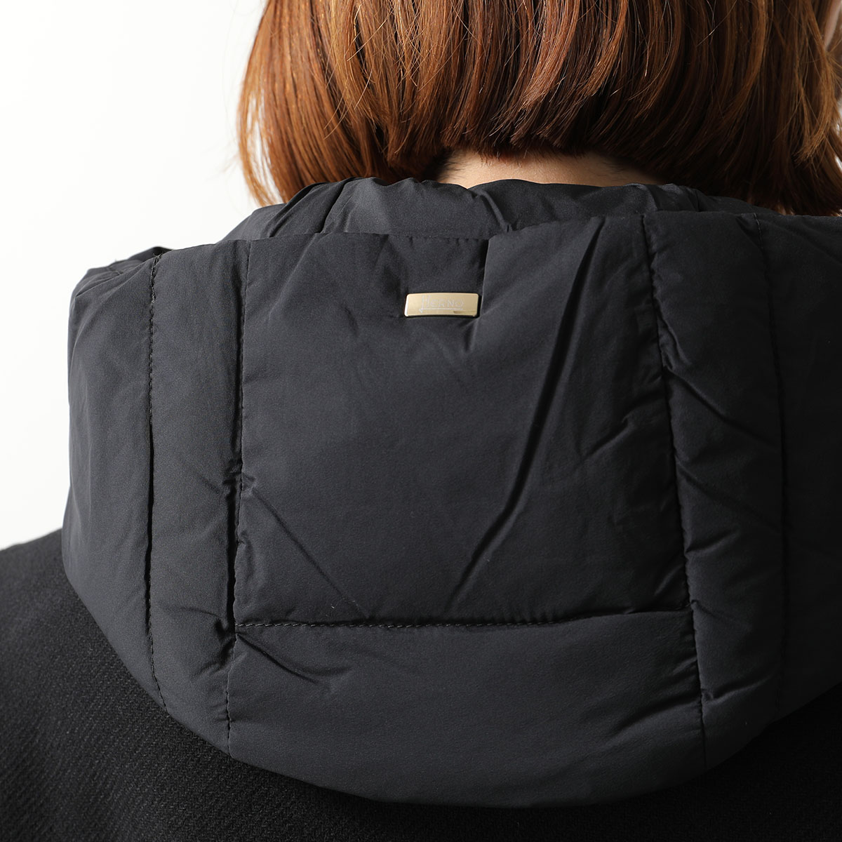 【最大2万円OFFクーポン対象・9/30～10/1限定】HERNO ヘルノ ダウンコート PI002118D 33344 レディース ウール切替 セミロング フード付 カラー3色