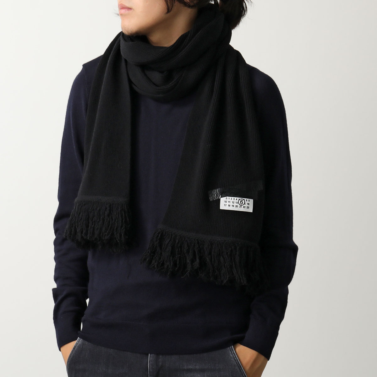 Maison Margiela♡Cotton Stole Navy ストール 楽天市場】メゾンマルジェラ スカーフ ストール メンズ