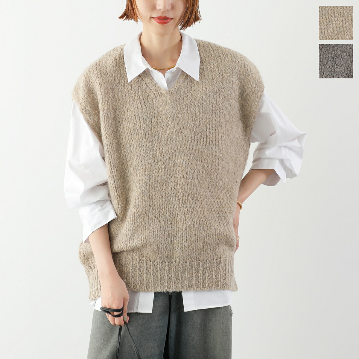 GANNI ニットVネックベスト 楽天市場】GANNI ガニー ニットベスト Soft Wool Stripe Vest