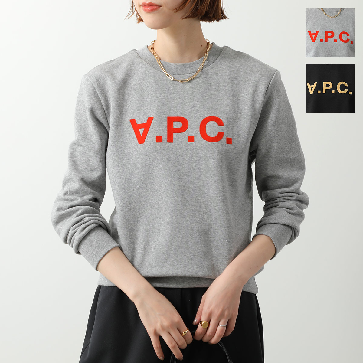 APC アーペーセーレディースクルーネック スウェット トレーナー グレー ロゴ 楽天市場】APC A.P.C. アーペーセー トレーナー COHBN F27915