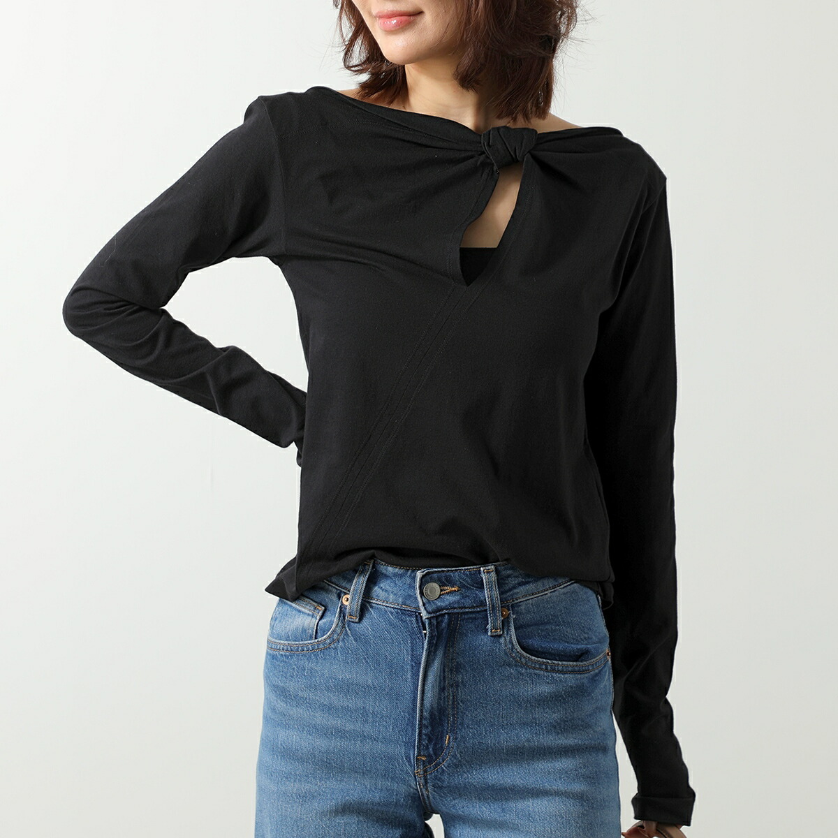 N°21 numero ventuno コットン ニット シルクレース 切り替え N°21 ヌメロヴェントゥーノ ニット トップス A019 7615 レディース