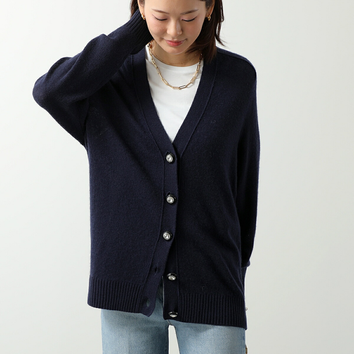 モスキーノ　国内正規品　近年モデル　アルパカ　ロングカーディガン　ロゴ刺繍 モスキーノ 国内正規品 近年モデル アルパカ ロングカーディガン