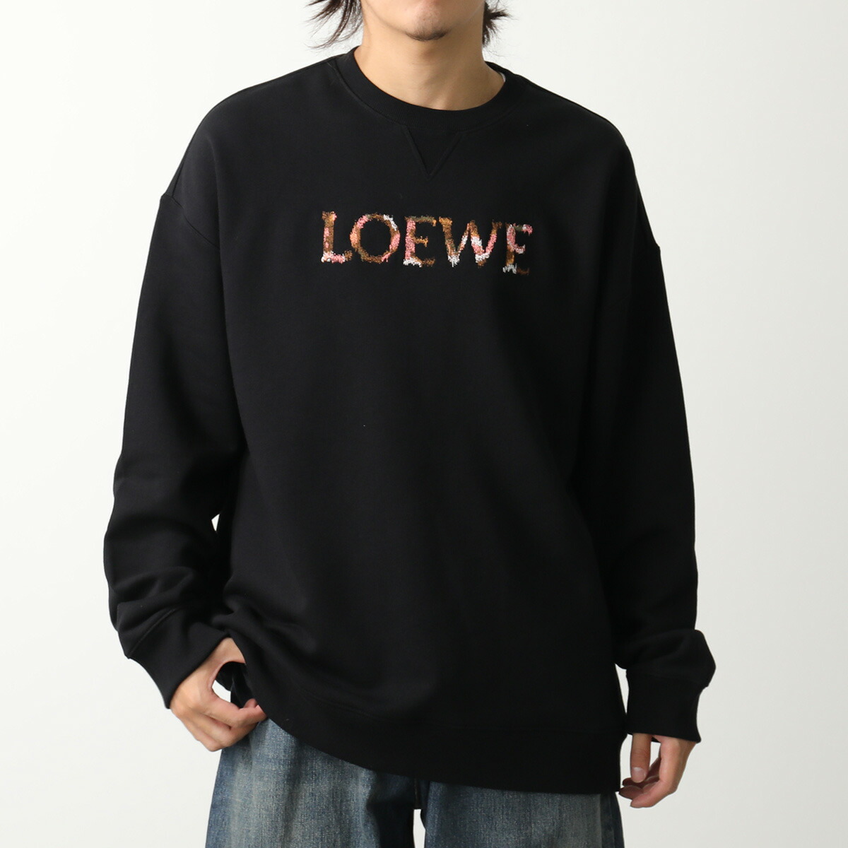LOEWE ロエベ ジップアップ プルオーバーニット 美品】 LOEWE / ロエベ | リブ ジップアップ プルオーバーニット