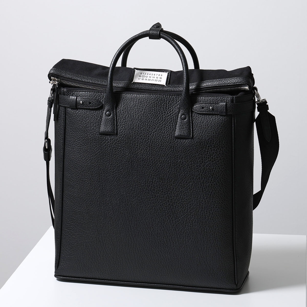 マルジェラ　黒レザートートバッグ MM6 Maison Margiela レザー トートバッグ | ブラック | FARFETCH JP