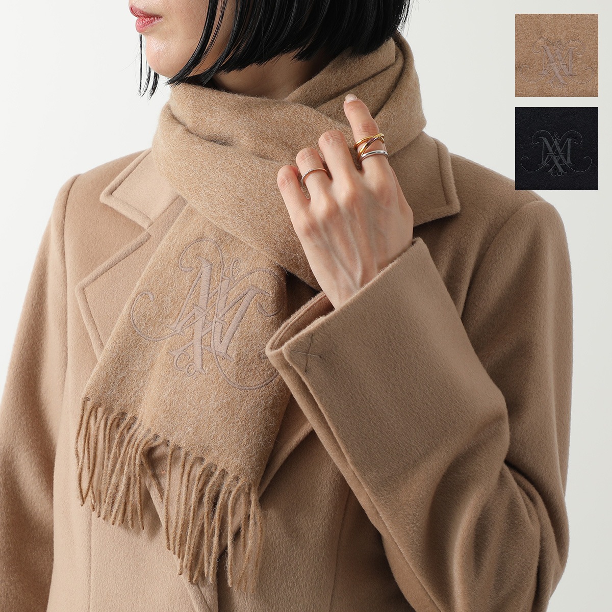 【新品未使用】LOEWE x Suna Fujitaウサギ刺繍 マフラー org.jpg