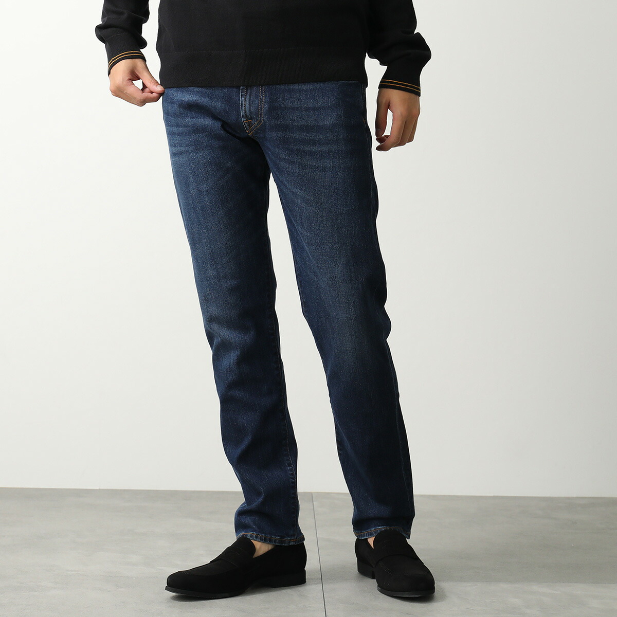 YCHAI イカイ ジーンズ PANTALONE ZIP 5 TASCHE YPU005 2DS0077 BN メンズ デニムパンツ テーパード ストレッチ 812/BLU