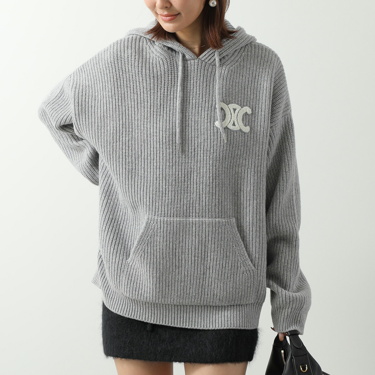 ★送料無料★大きいサイズ✨CELINE セリーヌ　マカダム ジップ パーカー 新品未使用】セリーヌ ジップアップパーカー ブラック バック