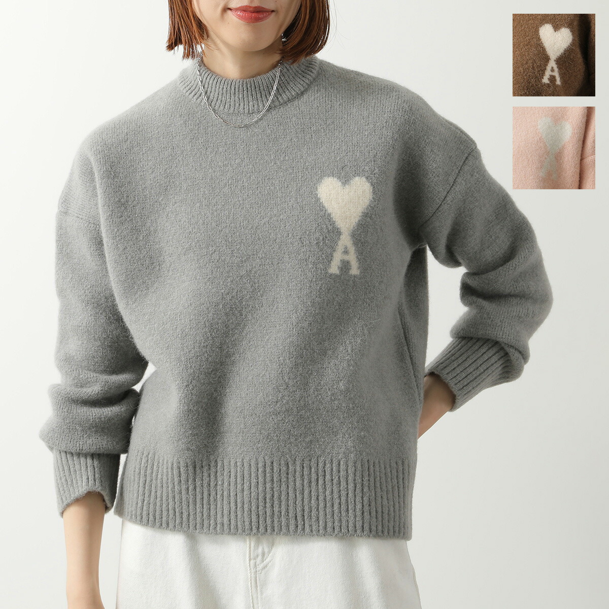 AMI PARIS アミパリス オーバーサイズタートルネックセーター グレーXS AMI Alexandre Mattiussi ami paris アミパリス セーター UKS402