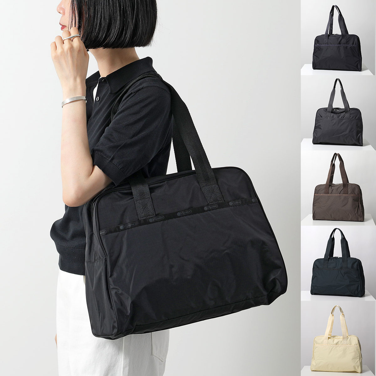 LeSportsac レスポートサック ボストンバッグ SMALL CARRYALL DUFFLE 1048 レディース ナイロン トートバッグ ダッフルバッグ ロゴ 鞄 カラー4色
