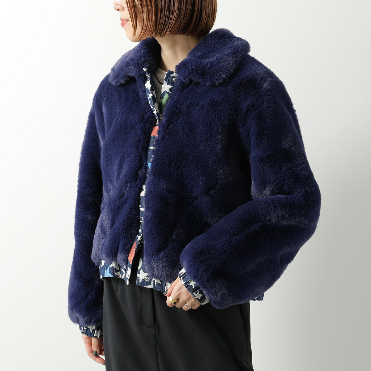 極美品 ステラマッカートニー ファージレ FUR FREE 36 S ロング丈 極美