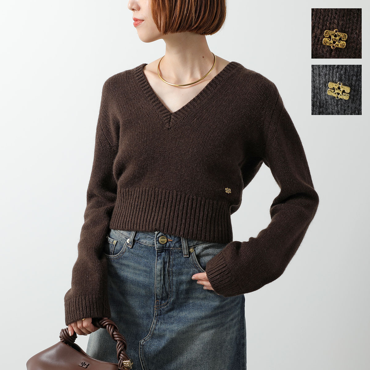 楽天市場】GANNI ガニー ニットベスト Graphic V-neck Vest K1776 2562