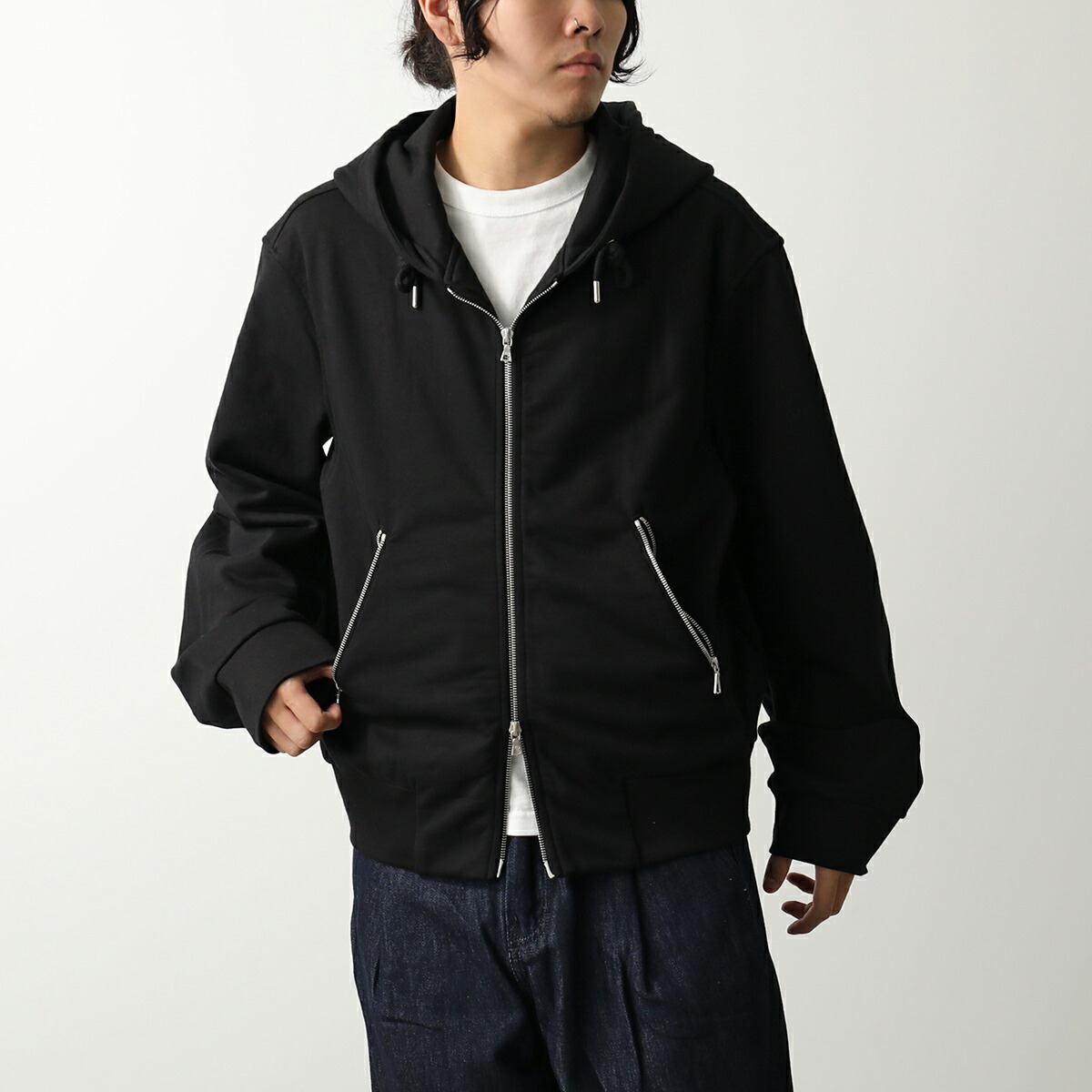 ■美品■ ドリスヴァンノッテン ワンショルダー スエット トップス 黒 S □美品□ ドリスヴァンノッテン ワンショルダー スエット トップス 黒