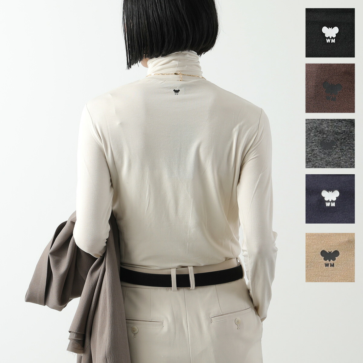 WEEKEND MAX MARA ウィークエンド マックスマーラ 長袖 Tシャツ MULTIF ムルティF レディース ビスコース ジャージー ハイネック トップ カットソー ロンT タートルネック カラー6色【dc_kikaku】|インポートセレクトmusee