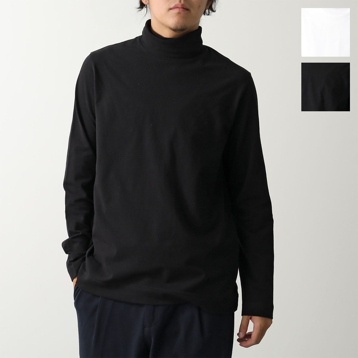 CIRCOLO 1901 チルコロ タートルネックカットソー CN4950 メンズ 長袖 Tシャツ ロンT ストレッチ ハイネック 無地 カラー2色|インポートセレクトmusee