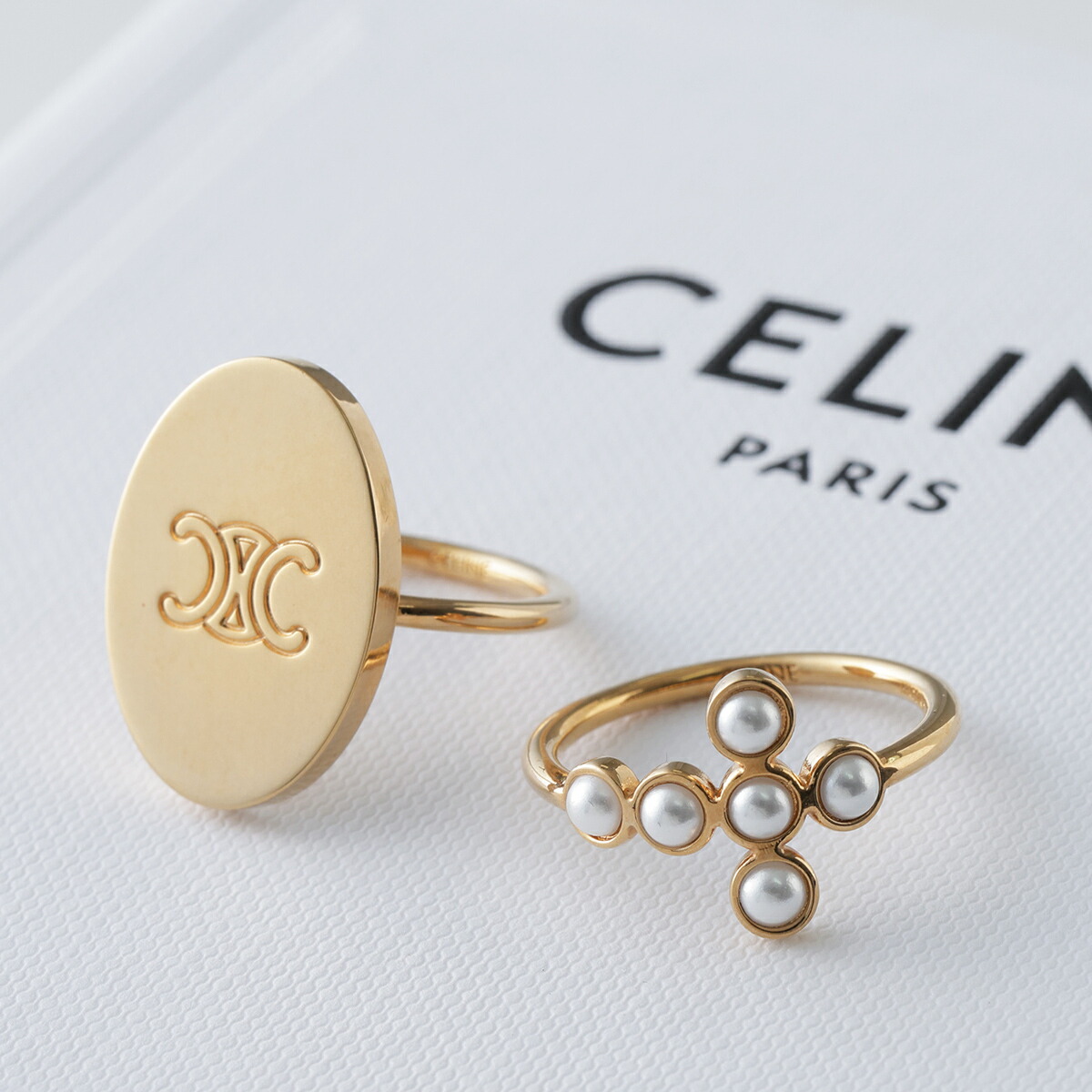 【正規品 未使用】セリーヌ CELINE ピアス セリーヌ)シンプルHOOPSゴールドピアス (CELINE/ピアス) 42255796【BUYMA】