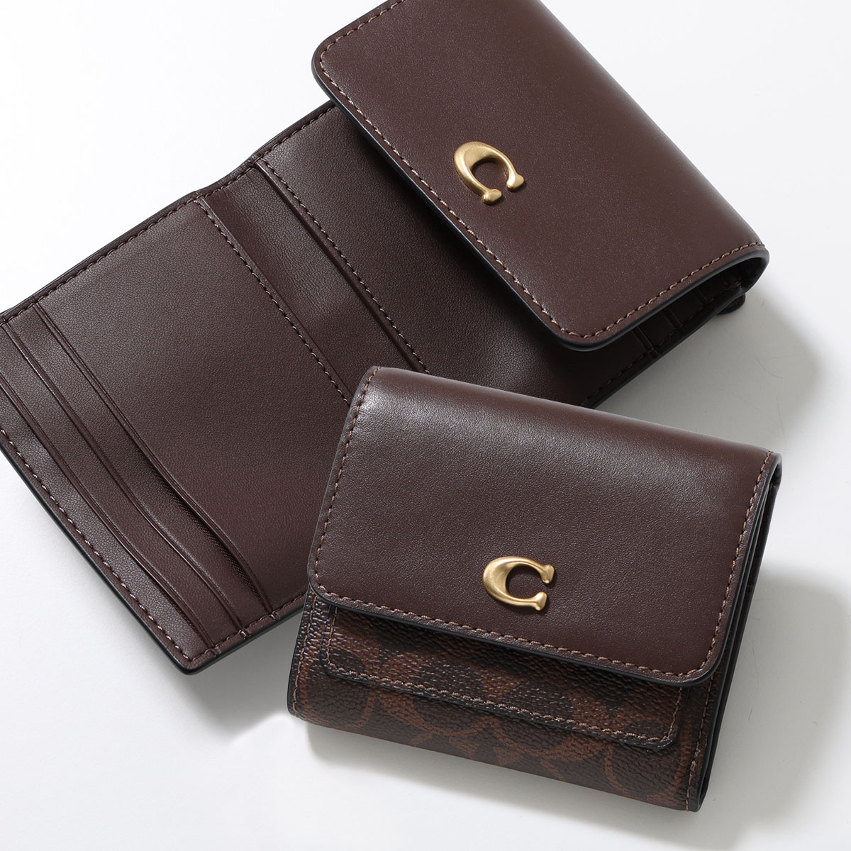 COACH コーチ 二つ折り財布 MILA ミラ CAT56 レディース レザー × コーティングキャンバス フラップ ウォレット ロゴ ミニ財布 B4MPL 16,335円