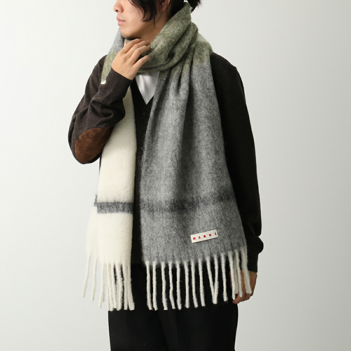 楽天市場】MARNI マルニ マフラー SCMC0105Q0 UAW019 メンズ チェック