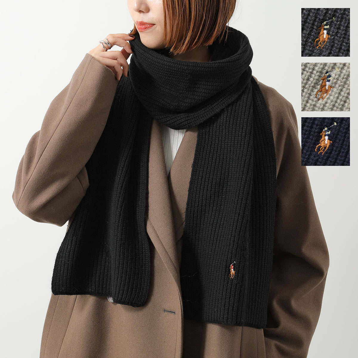 楽天市場】Polo Ralph Lauren ポロラルフローレン マフラー ニット帽