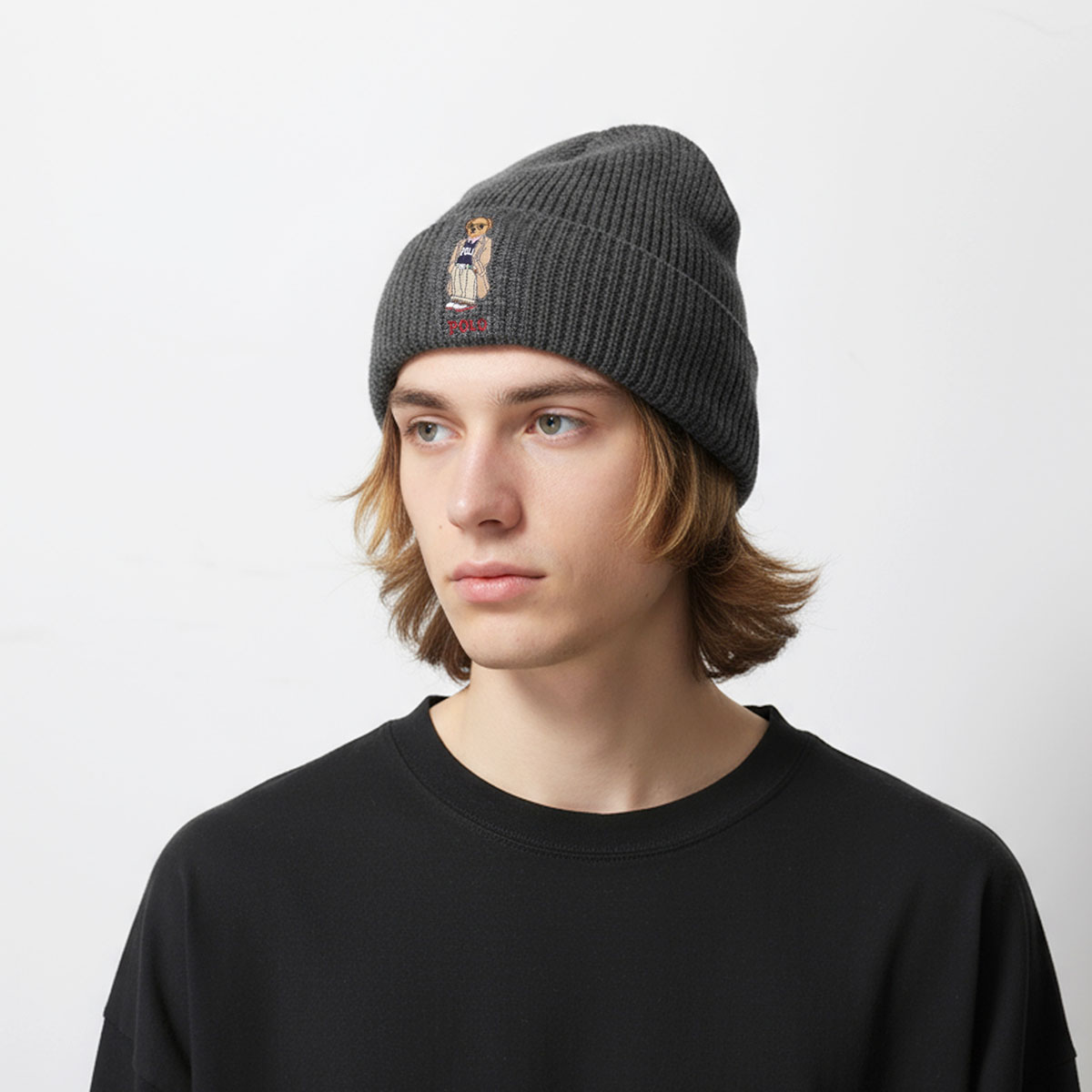 Polo Ralph Lauren ポロラルフローレン ニット帽 PC1451 メンズ ビーニー ニットキャップ テディベア ロゴ刺繍 リブ 帽子 032 4,235円