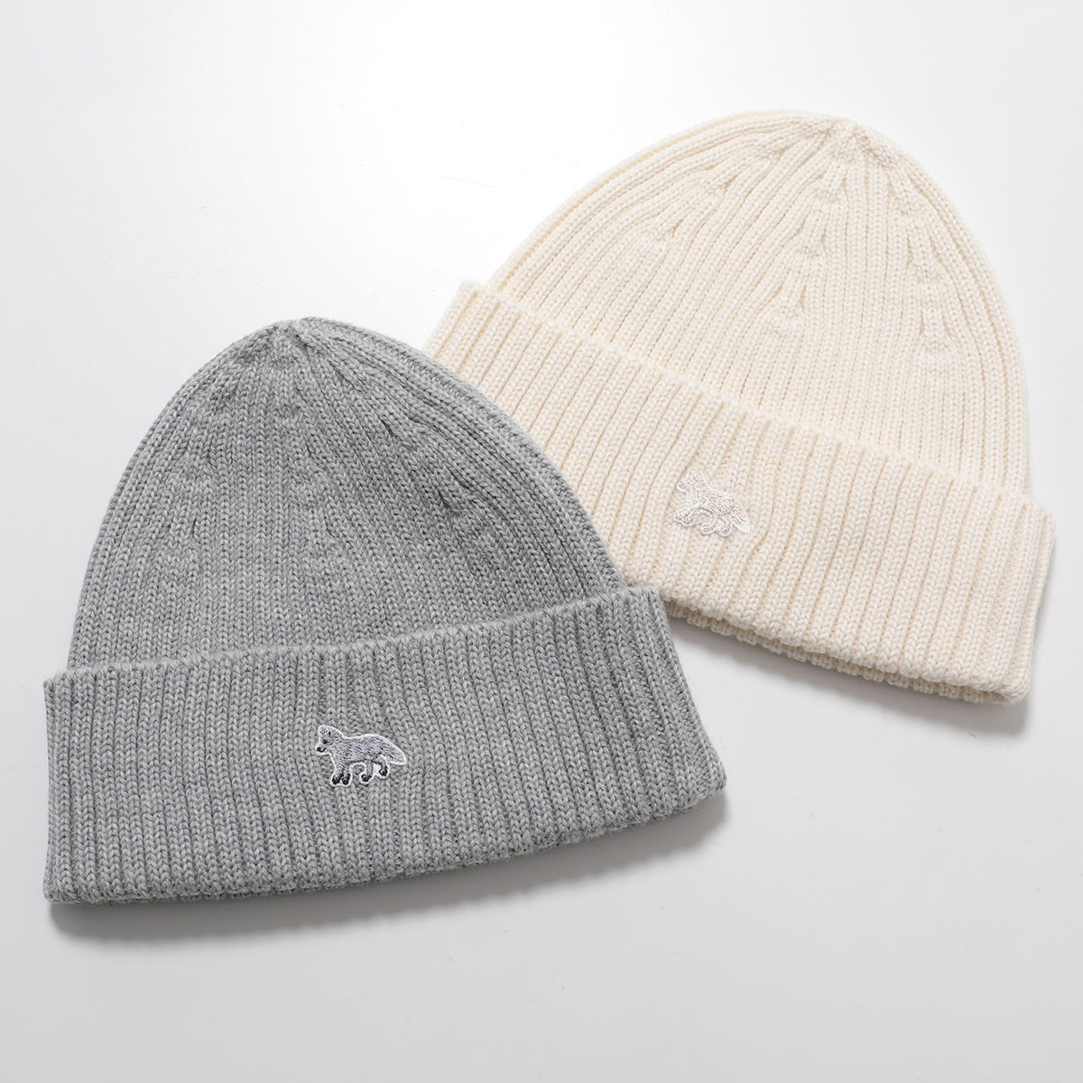 楽天市場】MAISON KITSUNE メゾンキツネ ニット帽 BOLD FOX HEAD