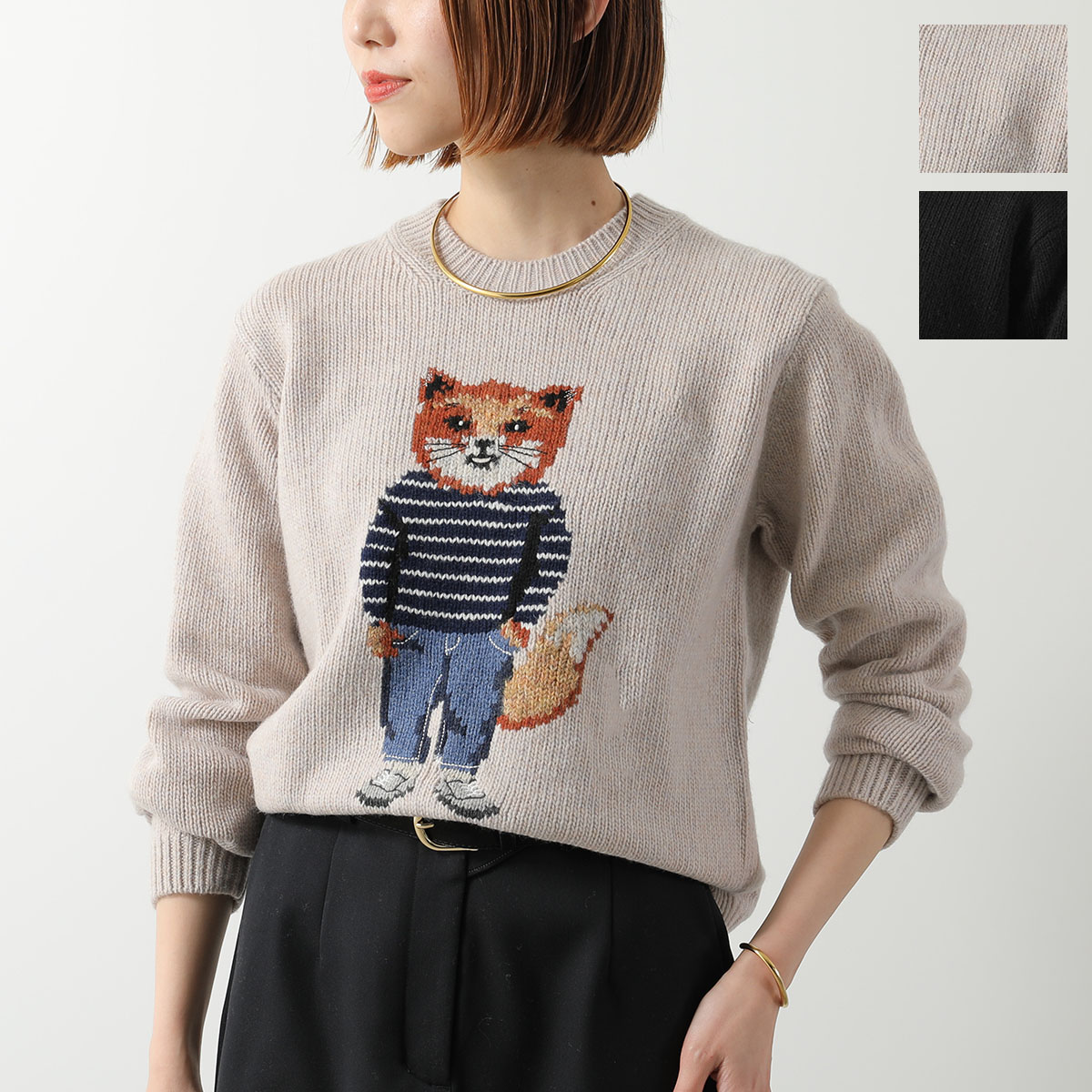 楽天市場】MAISON KITSUNE メゾンキツネ セーター BIG FOX HEAD