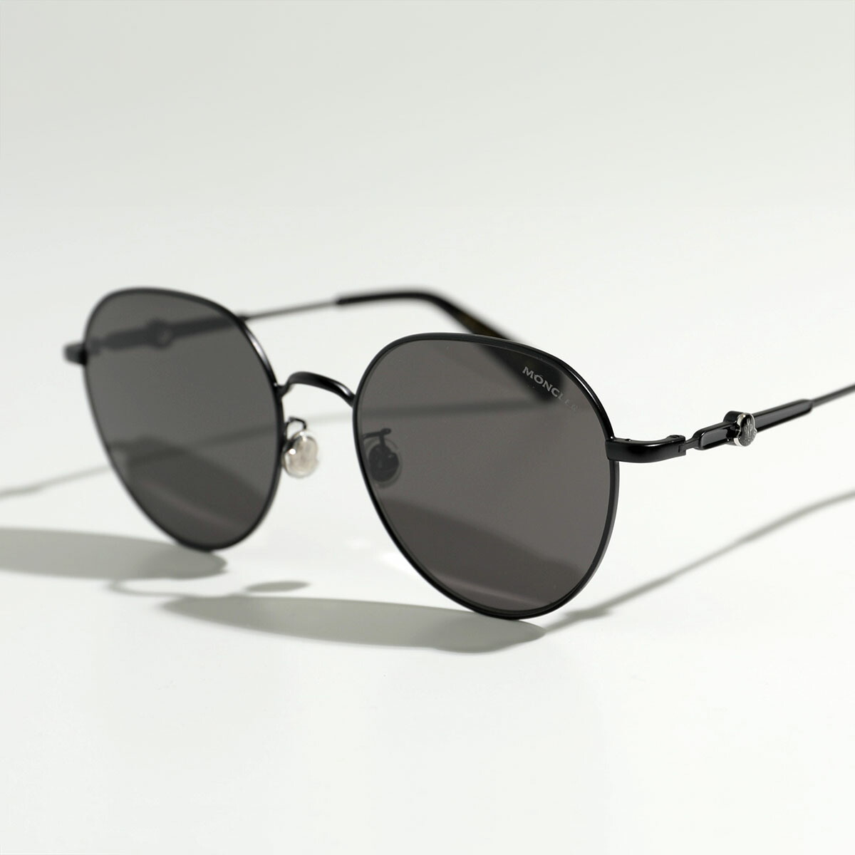 【訳あり】MONCLER モンクレール サングラス ML0236K メンズ ラウンド型 カラーレンズ メタルロゴ メガネ 眼鏡 細フレーム メタルフレーム クリングスタイプ アイウェア 02A