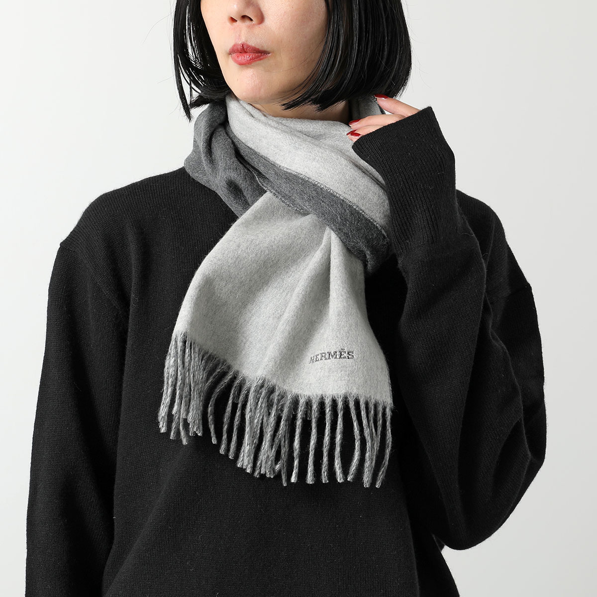 ❤お得なお品❤クリーニング済み カシミヤウールマフラー レッド エルメス ❤お得なお品❤クリーニング済み カシミヤウールマフラー レッド エルメス