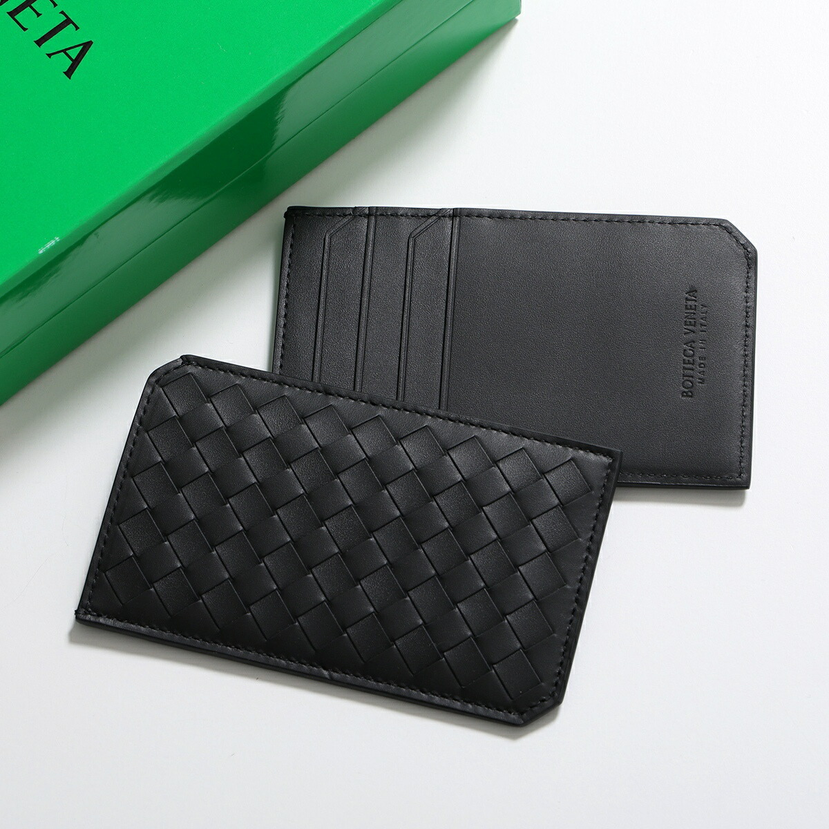 ボッテガヴェネタ カードケース 二つ折り イントレチャート オーストリッチ ボッテガヴェネタ カードケース 二つ折り イントレチャート オーストリッチ