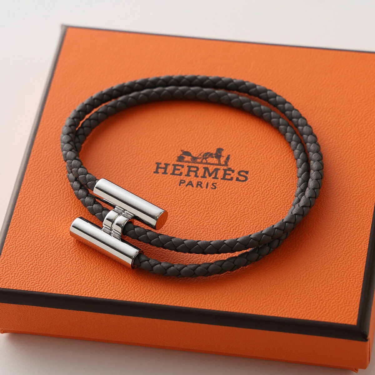 楽天市場】HERMES エルメス ブレスレット Tournis Tresse トゥルニ